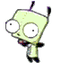 a silly little gif of gir from invader zim dancing